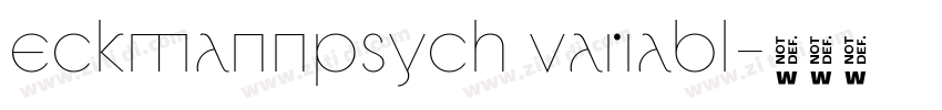 eckmannpsych variabl字体转换